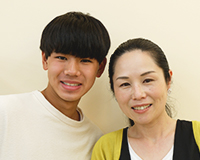 親子の写真